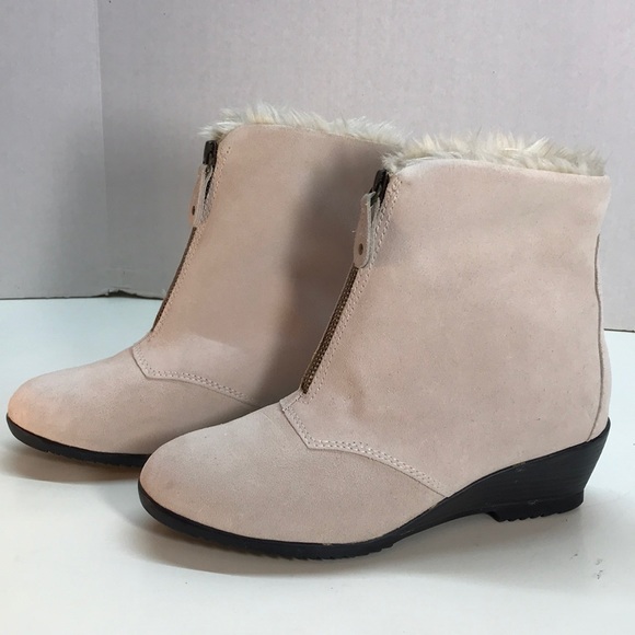 Sporto Pink Fur Lined Bootie Front Zipper Size 5.5 - Picture 3 of 8